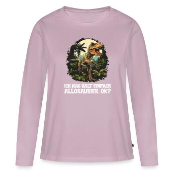 Allosaurier Allosaurus - Frauen Premium Bio Langarmshirt - Altrosa - Vorne - Julia (174cm)