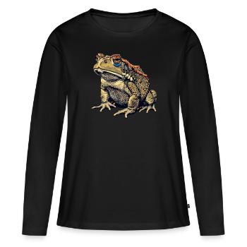 Crapaud crapaud crapaud - T-shirt manches longues Premium bio Femme - noir - Devant - Julia (174cm)
