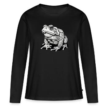 Crapaud crapaud crapaud - T-shirt manches longues Premium bio Femme - noir - Devant - Julia (174cm)