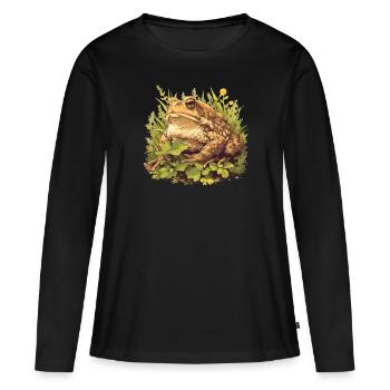 Crapaud crapaud crapaud - T-shirt manches longues Premium bio Femme - noir - Devant - Julia (174cm)
