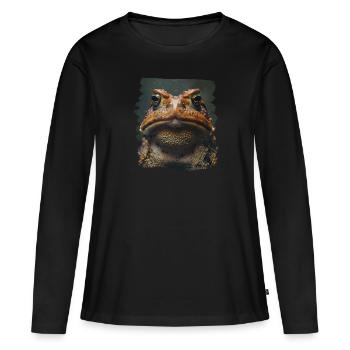Crapaud crapaud crapaud - T-shirt manches longues Premium bio Femme - noir - Devant - Julia (174cm)