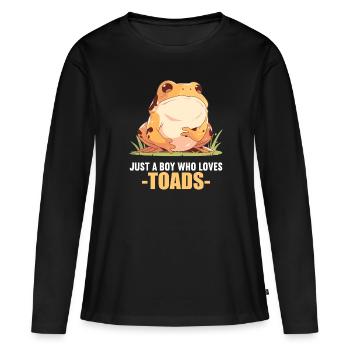 Crapaud crapaud crapaud - T-shirt manches longues Premium bio Femme - noir - Devant - Julia (174cm)
