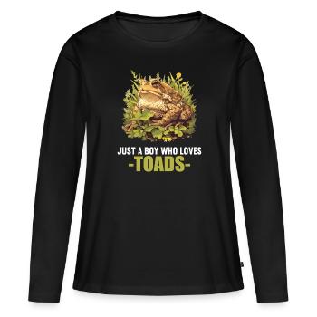 Crapaud crapaud crapaud - T-shirt manches longues Premium bio Femme - noir - Devant - Julia (174cm)