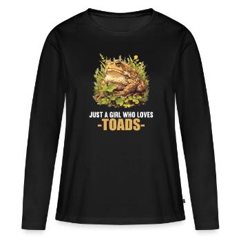 Crapaud crapaud crapaud - T-shirt manches longues Premium bio Femme - noir - Devant - Julia (174cm)