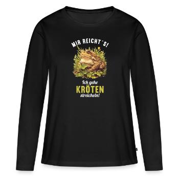Crapaud crapaud crapaud - T-shirt manches longues Premium bio Femme - noir - Devant - Julia (174cm)