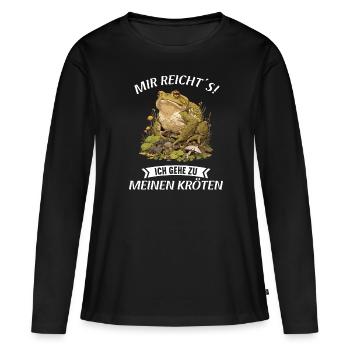 Crapaud crapaud crapaud - T-shirt manches longues Premium bio Femme - noir - Devant - Julia (174cm)
