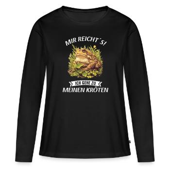 Crapaud crapaud crapaud - T-shirt manches longues Premium bio Femme - noir - Devant - Julia (174cm)