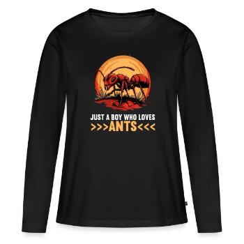 Fourmis fourmis - T-shirt manches longues Premium bio Femme - noir - Devant - Julia (174cm)