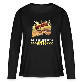 Fourmis fourmis - T-shirt manches longues Premium bio Femme - noir - Devant - Julia (174cm)