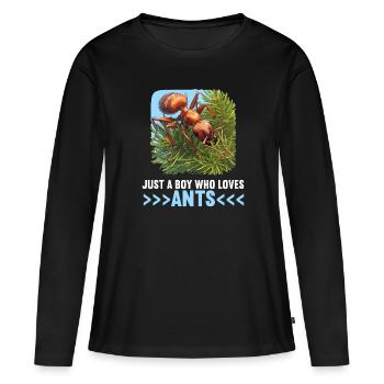 Fourmis fourmis - T-shirt manches longues Premium bio Femme - noir - Devant - Julia (174cm)