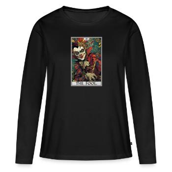 Tarot Cards Tarot Card The Fool The Fool - Women's Premium Organic Long Sleeve Shirt - black - Front - Julia (174cm)