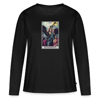 Tarotkarten Tarotkarte 20 Judgment Gericht - Frauen Premium Bio Langarmshirt - Schwarz - Vorne - Julia (174cm)