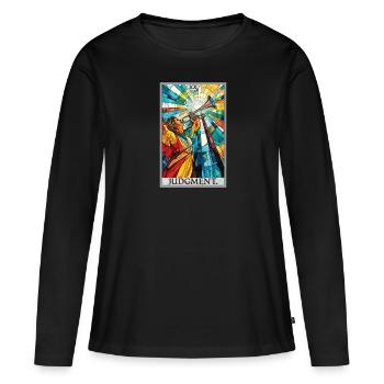 Tarotkarten Tarotkarte 20 Judgment Gericht - Frauen Premium Bio Langarmshirt - Schwarz - Vorne - Julia (174cm)