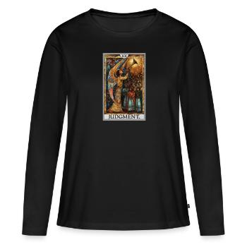 Tarotkarten Tarotkarte 20 Judgment Gericht - Frauen Premium Bio Langarmshirt - Schwarz - Vorne - Julia (174cm)