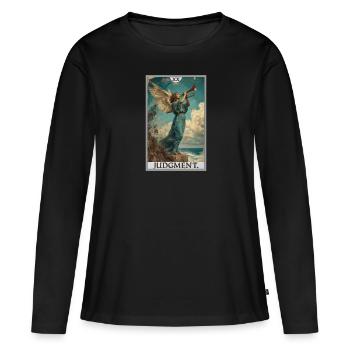 Tarotkarten Tarotkarte 20 Judgment Gericht - Frauen Premium Bio Langarmshirt - Schwarz - Vorne - Julia (174cm)