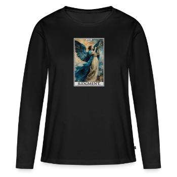 Tarotkarten Tarotkarte 20 Judgment Gericht - Frauen Premium Bio Langarmshirt - Schwarz - Vorne - Julia (174cm)