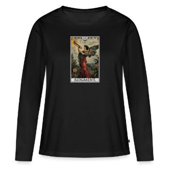 Tarotkarten Tarotkarte 20 Judgment Gericht - Frauen Premium Bio Langarmshirt - Schwarz - Vorne - Julia (174cm)