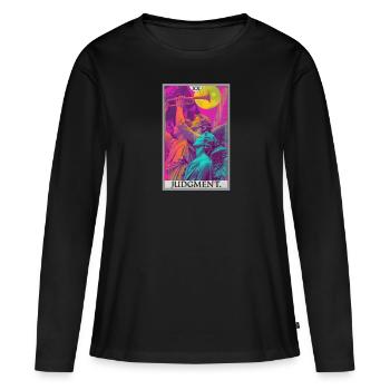 Tarotkarten Tarotkarte 20 Judgment Gericht - Frauen Premium Bio Langarmshirt - Schwarz - Vorne - Julia (174cm)