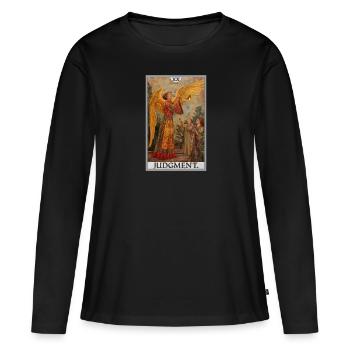 Tarotkarten Tarotkarte 20 Judgment Gericht - Frauen Premium Bio Langarmshirt - Schwarz - Vorne - Julia (174cm)