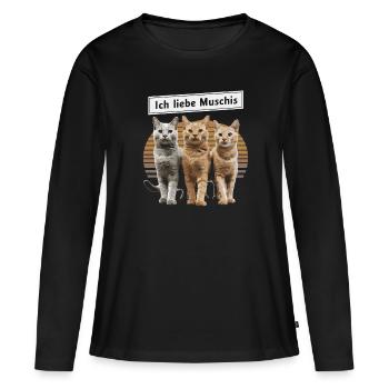 I Love Funny Saying Dredging Party - Women's Premium Organic Long Sleeve Shirt - black - Front - Julia (174cm)