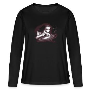 L’art d’une religieuse rencontre la controverse - T-shirt manches longues Premium bio Femme - noir - Devant - Julia (174cm)