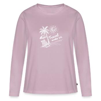 Travel Vacation Beach - Women's Premium Organic Long Sleeve Shirt - dusky pink - Front - Julia (174cm)
