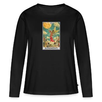 Tarotkarten Tarotkarte 20 Judgment Gericht - Frauen Premium Bio Langarmshirt - Schwarz - Vorne - Julia (174cm)