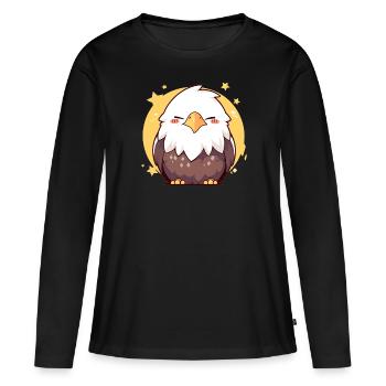 Bald Eagle Weißkopfseeadler - Women's Premium Organic Long Sleeve Shirt - black - Front - Julia (174cm)
