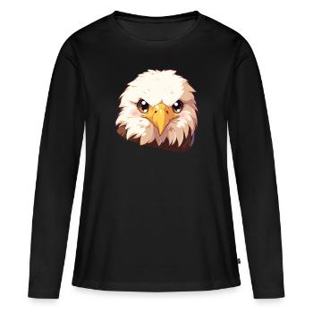 Bald Eagle Weißkopfseeadler - Women's Premium Organic Long Sleeve Shirt - black - Front - Julia (174cm)
