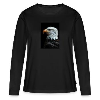 Bald Eagle Weißkopfseeadler - Women's Premium Organic Long Sleeve Shirt - black - Front - Julia (174cm)