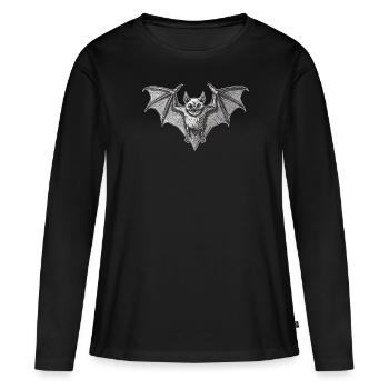 Chauve-souris Chauve-souris - T-shirt manches longues Premium bio Femme - noir - Devant - Julia (174cm)