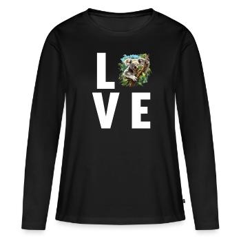 Koalas Koala - T-shirt manches longues Premium bio Femme - noir - Devant - Julia (174cm)