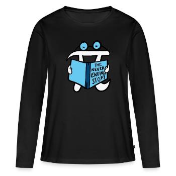 Pi Math Math Saying Gift - Women's Premium Organic Long Sleeve Shirt - black - Front - Julia (174cm)