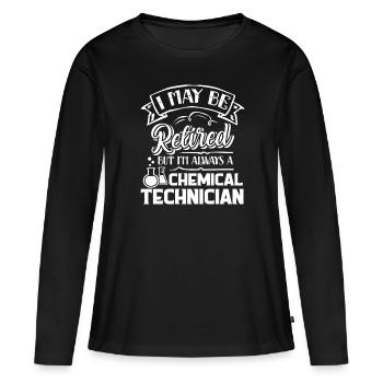Chemical Technician Retired Chemical Technician - Women's Premium Organic Long Sleeve Shirt - black - Front - Julia (174cm)