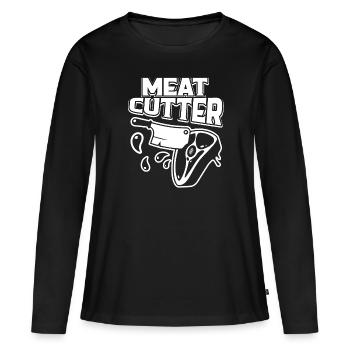 Proud To Be A Meat Cutter - Women's Premium Organic Long Sleeve Shirt - black - Front - Julia (174cm)