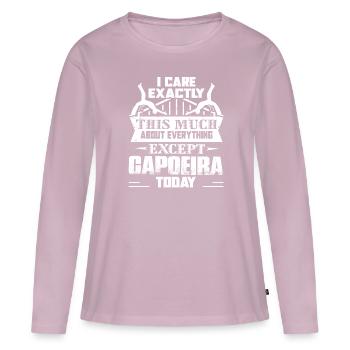 I Care Exactly This Much Except Capoeira Today - Women's Premium Organic Long Sleeve Shirt - dusky pink - Front - Julia (174cm)