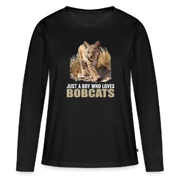 Bobcats Rotluchse Rotluchs Luchs - Frauen Premium Bio Langarmshirt - Schwarz - Vorne - Julia (174cm)