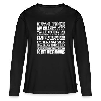 HVAC Tech HVAC Tech Job - Women's Premium Organic Long Sleeve Shirt - black - Front - Julia (174cm)