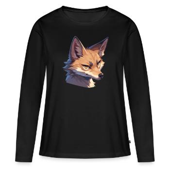 Coyotes Coyote - T-shirt manches longues Premium bio Femme - noir - Devant - Julia (174cm)