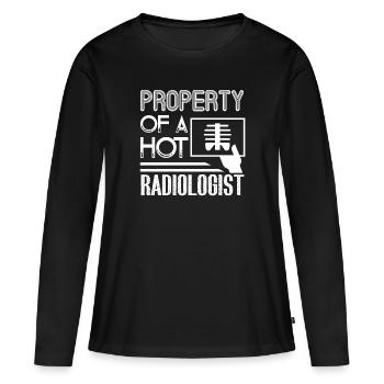 Radiologist Property Of A Hot Radiologist - Women's Premium Organic Long Sleeve Shirt - black - Front - Julia (174cm)