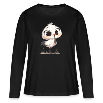 Grues Grues - T-shirt manches longues Premium bio Femme - noir - Devant - Julia (174cm)