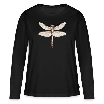 Libellules Libellule - T-shirt manches longues Premium bio Femme - noir - Devant - Julia (174cm)