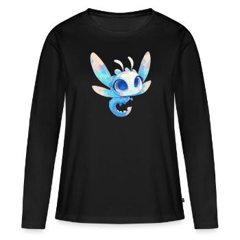 Libellules Libellule - T-shirt manches longues Premium bio Femme - noir - Devant - Julia (174cm)