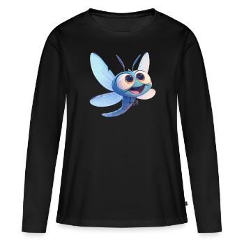 Libellules Libellule - T-shirt manches longues Premium bio Femme - noir - Devant - Julia (174cm)
