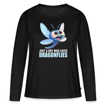 Libellules Libellule - T-shirt manches longues Premium bio Femme - noir - Devant - Julia (174cm)