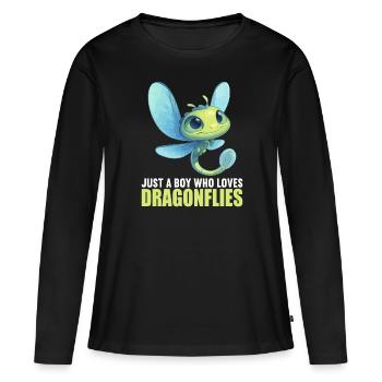 Libellules Libellule - T-shirt manches longues Premium bio Femme - noir - Devant - Julia (174cm)
