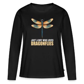 Libellules Libellule - T-shirt manches longues Premium bio Femme - noir - Devant - Julia (174cm)