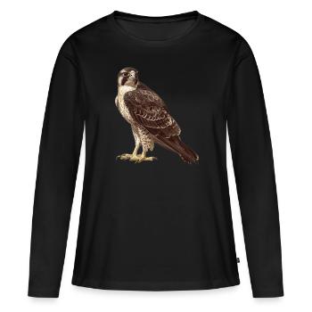 Faucon Faucon - T-shirt manches longues Premium bio Femme - noir - Devant - Julia (174cm)
