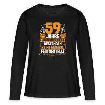 59 ans d’inspection générale 59e anniversaire - T-shirt manches longues Premium bio Femme - noir - Devant - Julia (174cm)