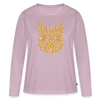 Fox Geometric Face - Women's Premium Organic Long Sleeve Shirt - dusky pink - Front - Julia (174cm)